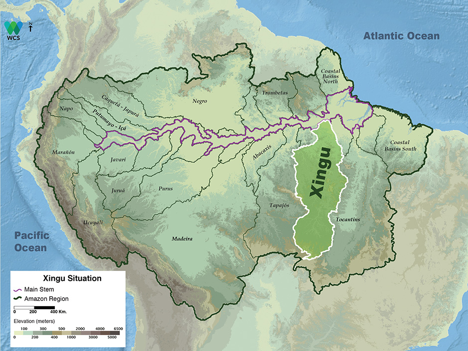 Xingu River Basin map