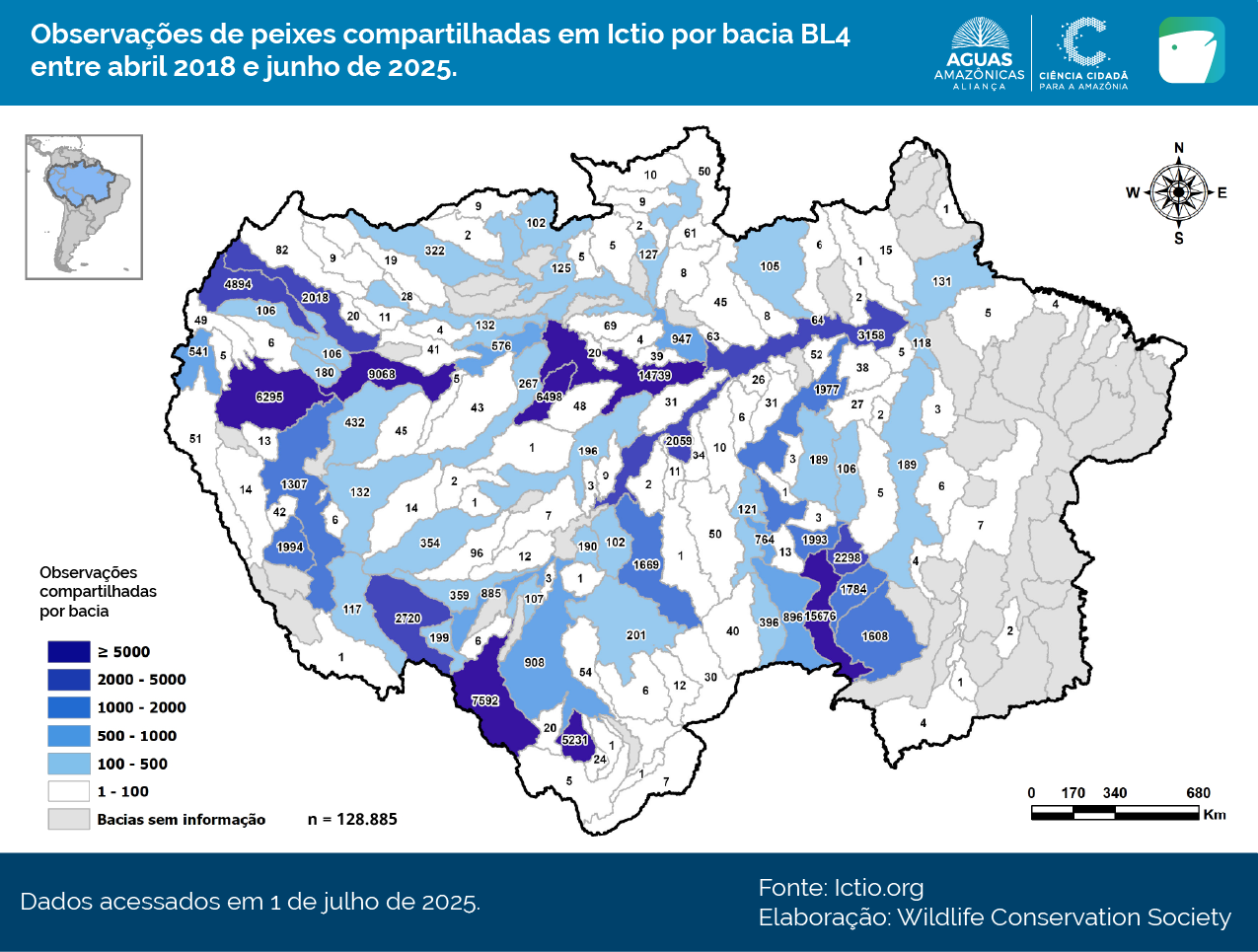 Ictio: a base de dados à escala amazônica 2 Conservando la Cuenca Amazónica Aguas Amazonicas