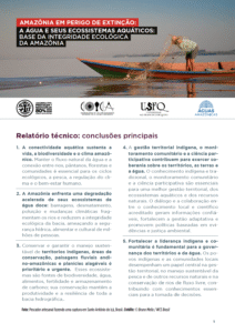 Amazônia em perigo de extinção. A água e seus ecossistemas aquáticos: base da integridade ecológica da Amazônia 1 Conservando la Cuenca Amazónica Aguas Amazonicas