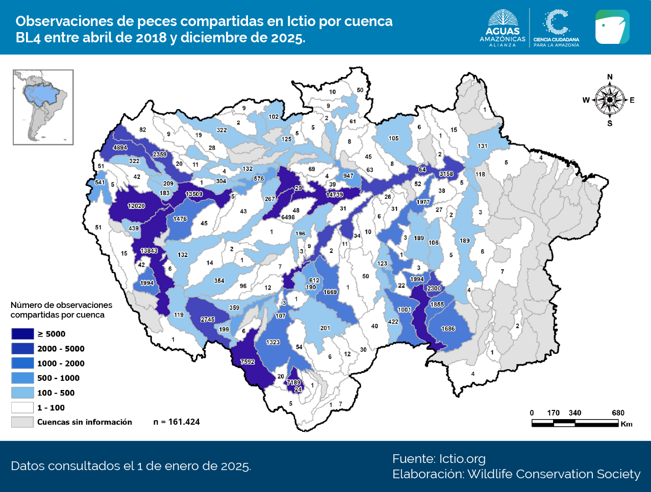 Ictio crece y conecta la Amazonía: datos clave para la gestión pesquera regional 2 Conservando la Cuenca Amazónica Aguas Amazonicas
