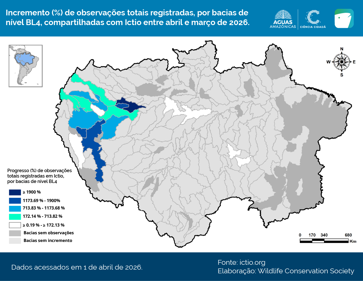Ictio se consolida como a maior base de dados abertos sobre peixes e pesca da Amazônia 4 Conservando la Cuenca Amazónica Aguas Amazonicas