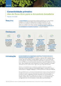 Policy brief - Conectividade primeiro: rios de fluxo livre para a Amazônia brasileira 1 Conservando la Cuenca Amazónica Aguas Amazonicas